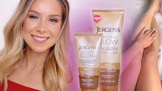 Jergens Natural Glow Face amp Body Review  BEFORE amp AFTER [upl. by Zantos351]