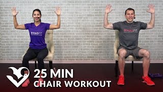 25 Min Chair Exercises Sitting Down Workout  Seated Exercise for Seniors Elderly amp EVERYONE ELSE [upl. by Lauber]