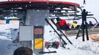 Erschreckende Bilder Skilift gerät außer Kontrolle [upl. by Ethan871]