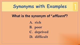 Synonyms with Examples 1  English Vocabulary Practice Test  Test Your English Vocabulary Skills [upl. by Shandy]