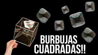 HAZ BURBUJAS CUADRADAS EXPERIMENTOS CASEROS INCREIBLES  Tutoriales Belen [upl. by Reh]