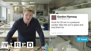 Gordon Ramsay Answers Cooking Questions From Twitter  Tech Support  WIRED [upl. by Oihsoy]