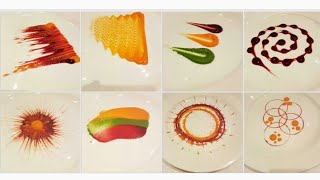 Types of Colorful Plating techniques  Part 1 Art on the plate By MONIKA TALWAR [upl. by Krik]