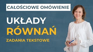 Układy równań  zadania tekstowe cz1 PRAKTYCZNE ZASTOSOWANIE [upl. by Ateuqal785]