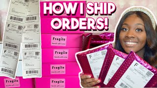 HOW I PACKAGE amp SHIP ORDERS DETAILED TUTORIAL  LIFE OF AN ENTREPRENEUR [upl. by Lenno978]