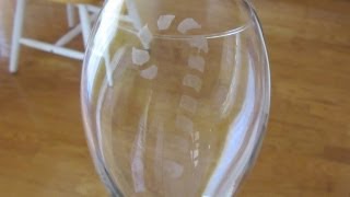 Glass Etching Craft How to create custom Wine Glasses [upl. by Falo]