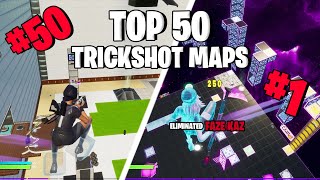 Top 50 BEST Fortnite Trickshot Maps with CODES insane [upl. by Einnoj]