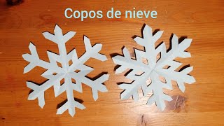 Copos de nieve de papel paso a paso [upl. by Binny]