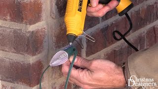 Attaching Christmas Lights to Brick with Hot Glue [upl. by Carissa]