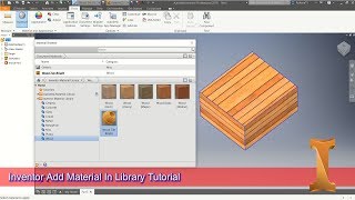 How To Add Material In Inventor Library [upl. by Queston]