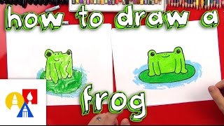 How To Draw A Cartoon Frog [upl. by Ahsiadal71]