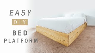 Easy DIY Bed Platform with plans  How To Make [upl. by Nylidnarb477]