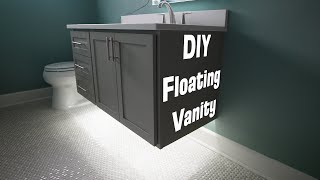 DIY Floating Vanity Build Overview [upl. by Trbor834]