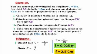 Exercice les lentilles [upl. by Retep]