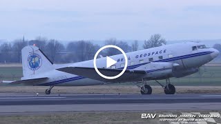 Basler BT67  Bell Geospace Aviation CFTGX  takeoff at Memmingen Airport [upl. by Odnolor]