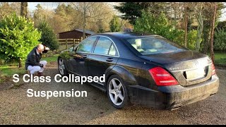 Fix Mercedes S Class Collapsed Suspension [upl. by Aicatsal636]