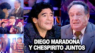 Maradona y Chespirito juntos El día que Diego no pudo contener la emoción al conocer a su ídolo [upl. by Anihsat]