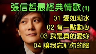 張信哲最經典情歌 1（歌詞字幕按CC）01 愛如潮水；02 有一點動心；03 我是真的愛妳；04 讓我忘記你的臉（DSD 超高音質） [upl. by Mcnutt]