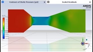 Ansys Fluent 3D basic  fluid flow through a venturi [upl. by Anitnelav]