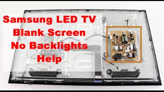 Samsung LED TV Blank Screen amp No Backlights Basic Troubleshooting Help [upl. by Miof Mela]