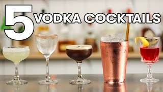 5 x EASY VODKA COCKTAILS part 2 [upl. by Arielle739]