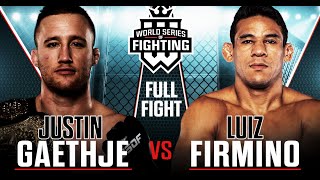 Full Fight  Justin Gaethje vs Luiz Firmino Lightweight Title Bout  WSOF 34 2016 [upl. by Siugram191]