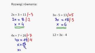 Rozwiązywanie równań 1 [upl. by Darce699]