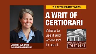 Writ of certiorari What is it and when should you use it [upl. by Anaitat]