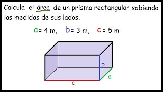 Área de un prisma rectangular [upl. by Greenman]