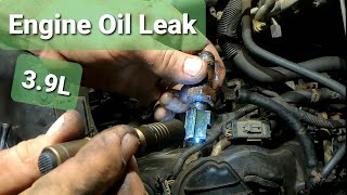 Ford Oil Pressure Switch Oil Pressure Sensor Replacement 39 V6 Oil Leak [upl. by Lukash468]