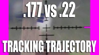 Tracking Trajectory  22 vs 177 airgun pellets [upl. by Ydahs]