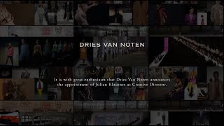 DRIES VAN NOTEN  Julian Klausner Appointed Creative Director [upl. by Ahsemaj93]