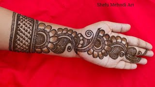 Simple arabic mehndi designs for front hands [upl. by Teleya]