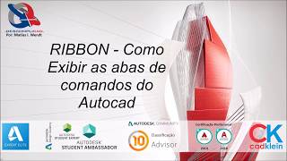 RIBBON  Como Exibir as abas de comandos do Autocad [upl. by Liliane]