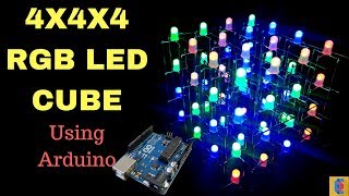 How to make 4x4x4 RGB led cube using Arduino [upl. by Aicillyhp]