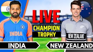 India vs New Zealand Match 12  Live Cricket Match Today  IND vs NZ  Champions Trophy Last 40 Ov [upl. by Ris]