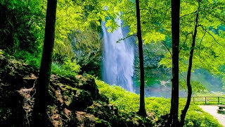 Waterfalls from Above 10 Hours No Sound — 4K Nature Screensaver [upl. by Maridel27]