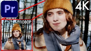 How to Downscale 4k Footage to 1080p in Adobe Premiere Pro Set vs Scale to Frame Size [upl. by Nitsirc]