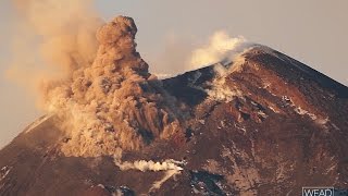 Pyroclastic flow  Etna volcano [upl. by Anaili]