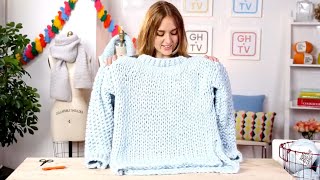 How To Knit A Chunky Wonderwool Sweater From Wool amp The Gang  Good HouseKeeping [upl. by Ymaj]