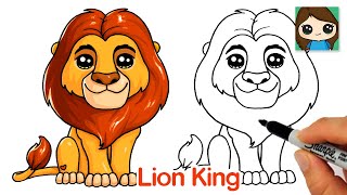 How to Draw The Lion King 🦁 Mufasa [upl. by Taylor314]