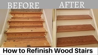 How to Refinish Wood Stairs [upl. by Negrom82]