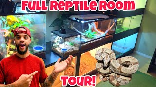 Ultimate Reptile Room Tour 25 Exotic Pets [upl. by Egap]