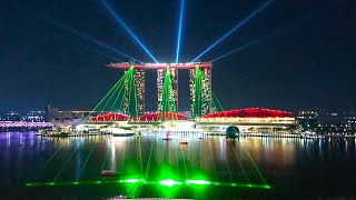 Singapore  SPECTACULAR light laser amp water show [upl. by Ettenoitna188]