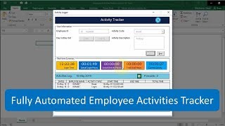 Fully Automated Employee Activities Tracker  Excel Based Premium Utility Tool [upl. by Earleen]