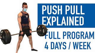 Push Pull Split  Full 4 Day Hypertrophy Program Explained [upl. by Nylodnew197]