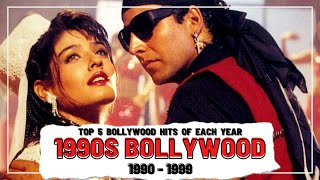 Top 5 Bollywood Hits Of Each Year 1990  1999 [upl. by Nosreve]