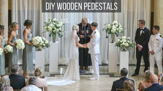 DIY Wooden Pedestals  Wedding DIY [upl. by Ariella760]