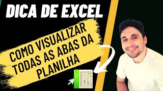 Como Visualizar todas as abas da Planilha [upl. by Marena]