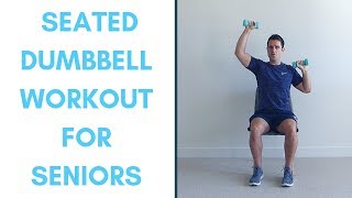 10Minute Seated Dumbbell Strength Workout for Seniors [upl. by Dranal]